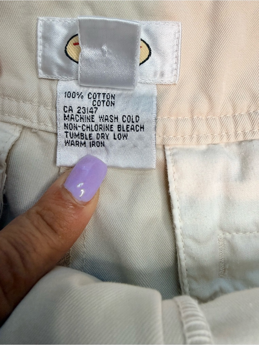 TALBOTS High Rise 100% Cotton Coastal Cargo Cream Beige Women’s Shorts Size 6 - Picture 14 of 15